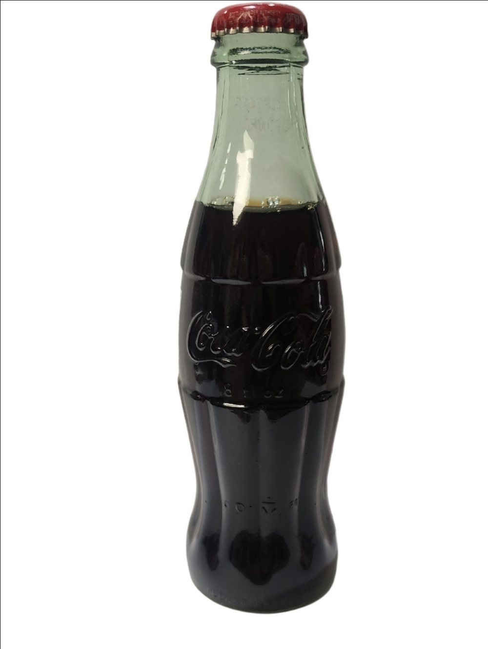 Coca Cola Glass Contour Bottle with Red Chicago IL on Bottom